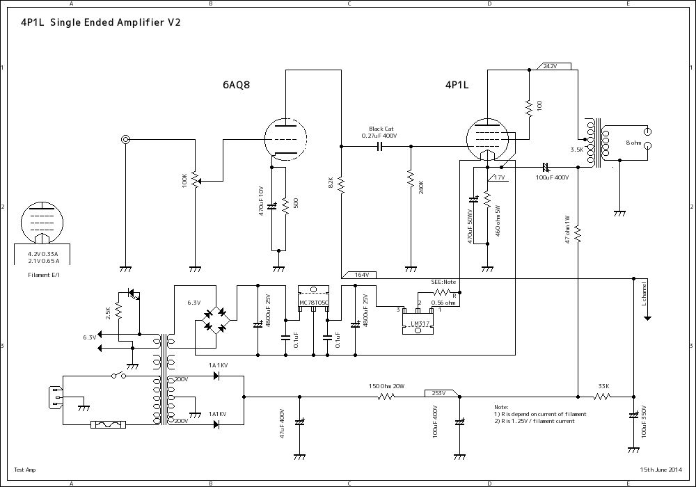 4P1L single ended amplifier