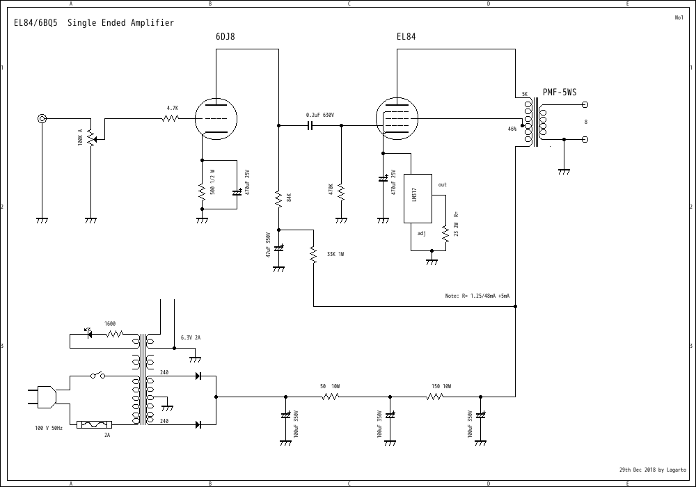 el84 single-ended amplifier