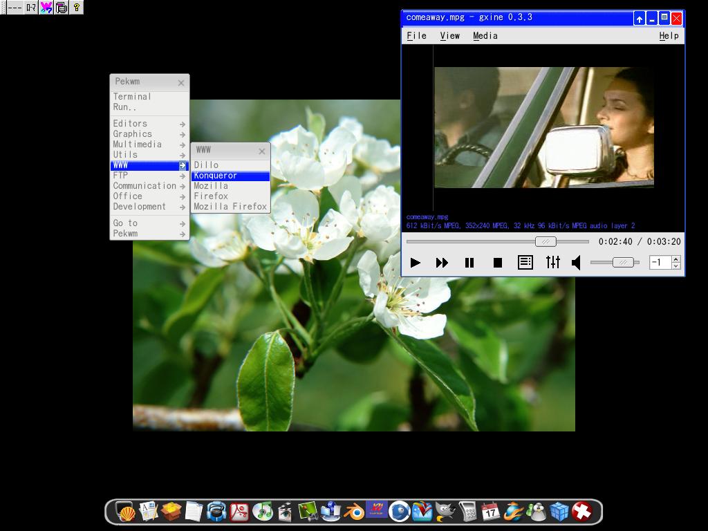 PEKWM + Wbar just like XP