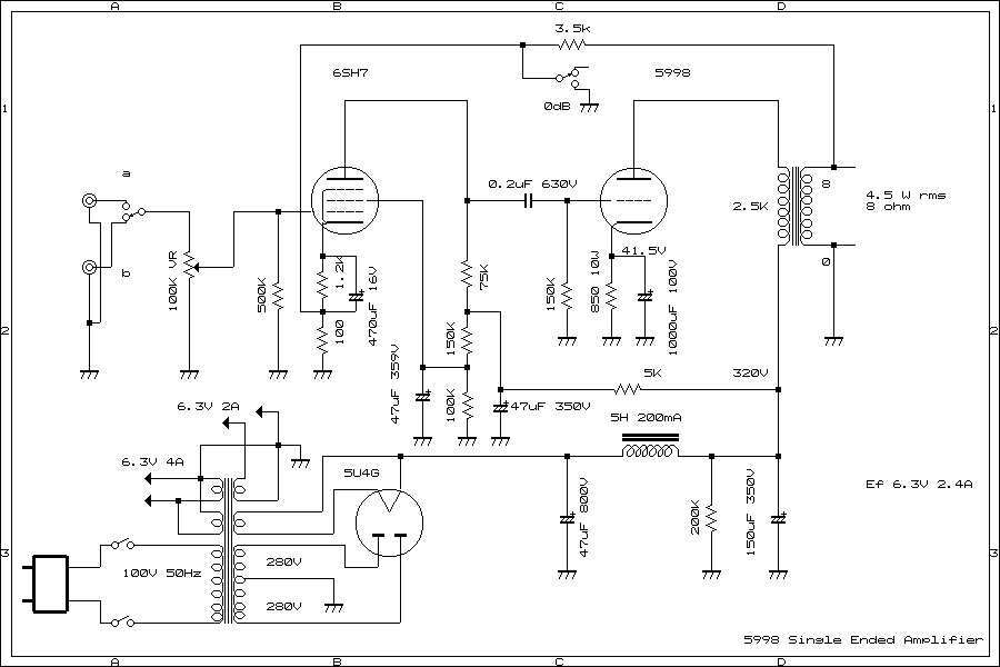 5998 Single Ended Amplifier