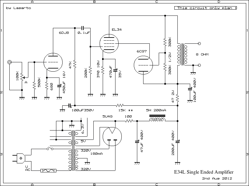 EL34 UL Single Ended Amplifier 2012