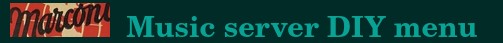 menu for music server 